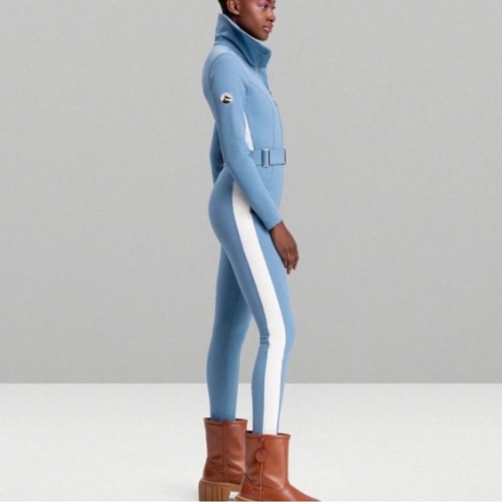 Designer blue Cordova ski suit